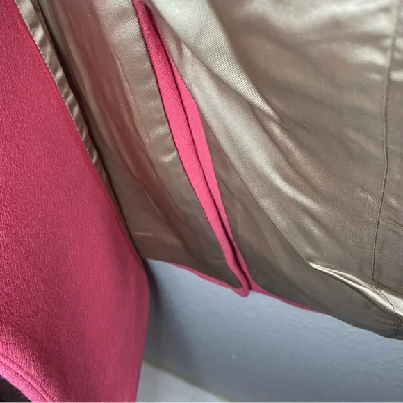 Like New J.Crew Double-Breasted Coat, Italian Double Cloth In Pink - Size 8 - Picture 7 of 9
